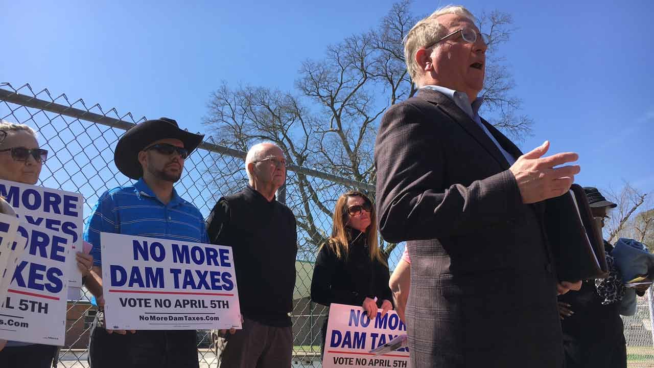 'No More Dam Taxes,' Tulsa Vision Opposition Group Urges