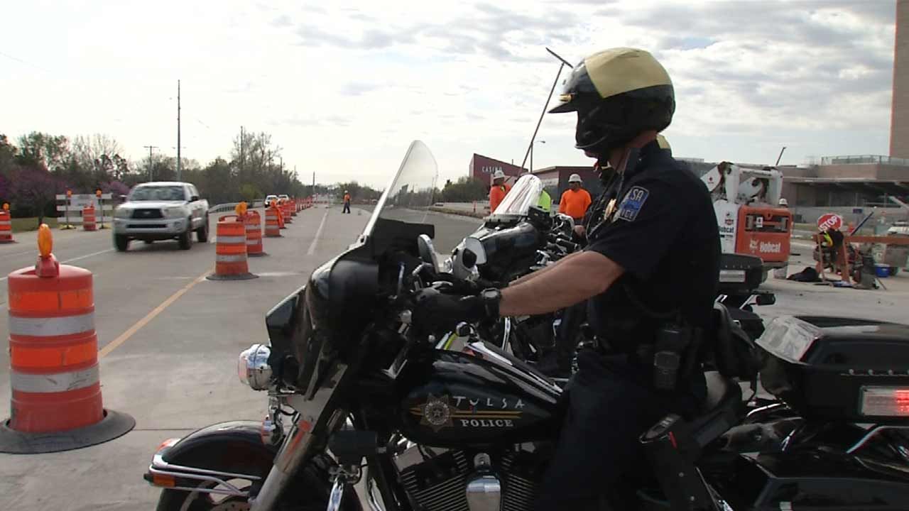 Tulsa Officers Enforcing Speed Limit, Keeping Construction Workers Safe