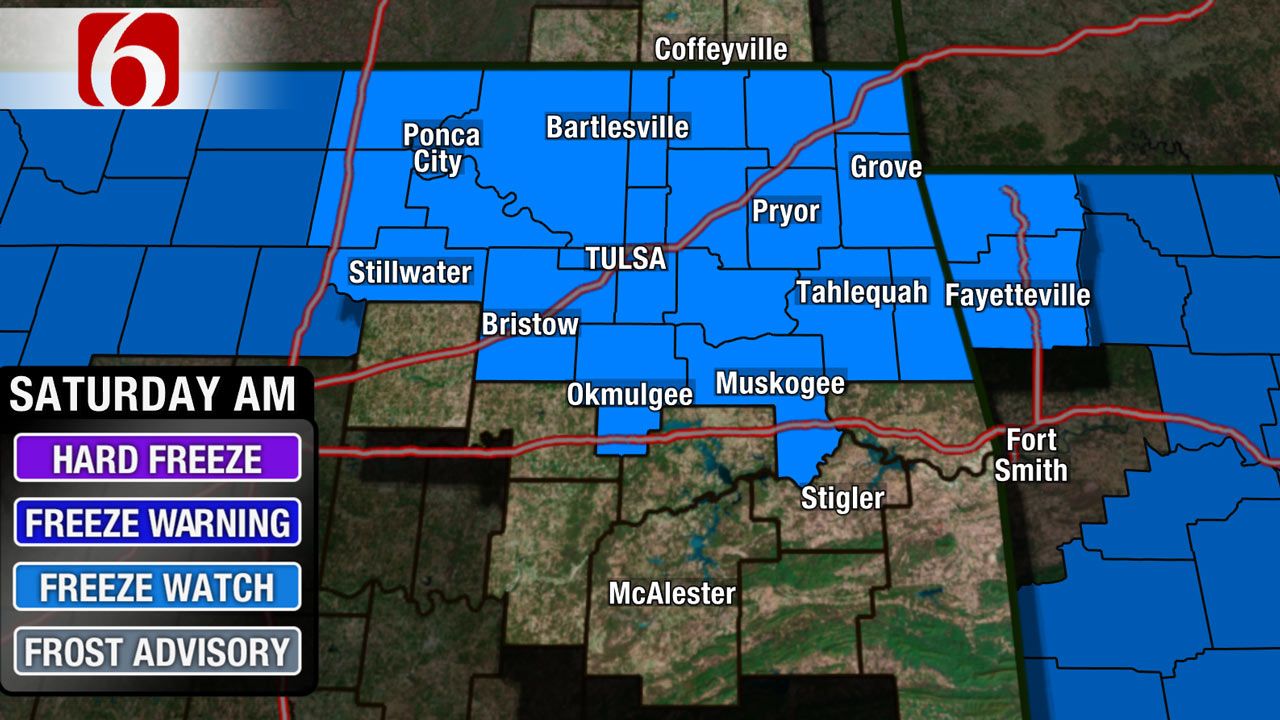 Freeze Watch Issued For The End Of Oklahoma's Spring Break