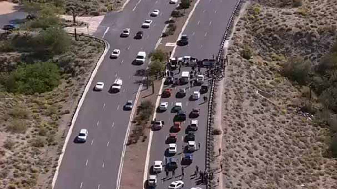 Protests Shut Down Roads Outside Trump's Arizona Rally