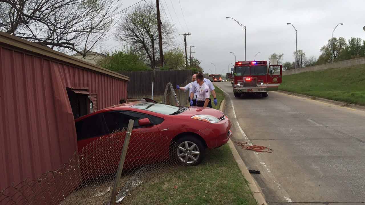 Prius Crashes Through Tulsa Funeral Home
