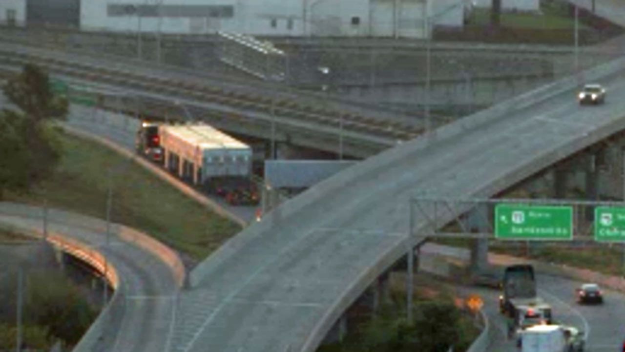 Oversized Load Blocks Downtown Tulsa Highway Ramp