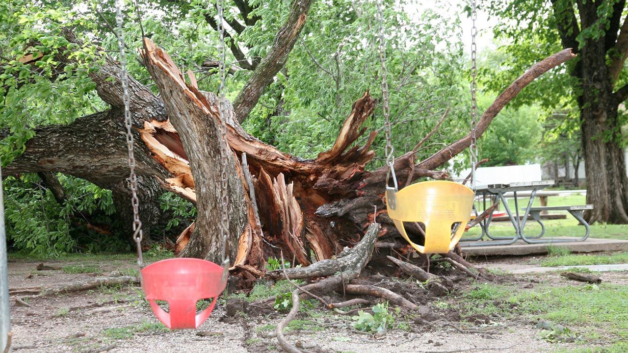 High Winds Cause Damage In Cleveland