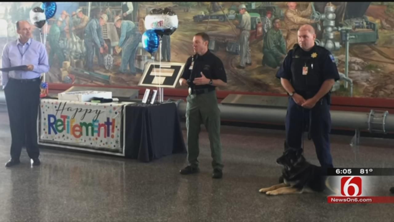 Tulsa Int'l Airport's Explosives Detection Dog Retires From Service