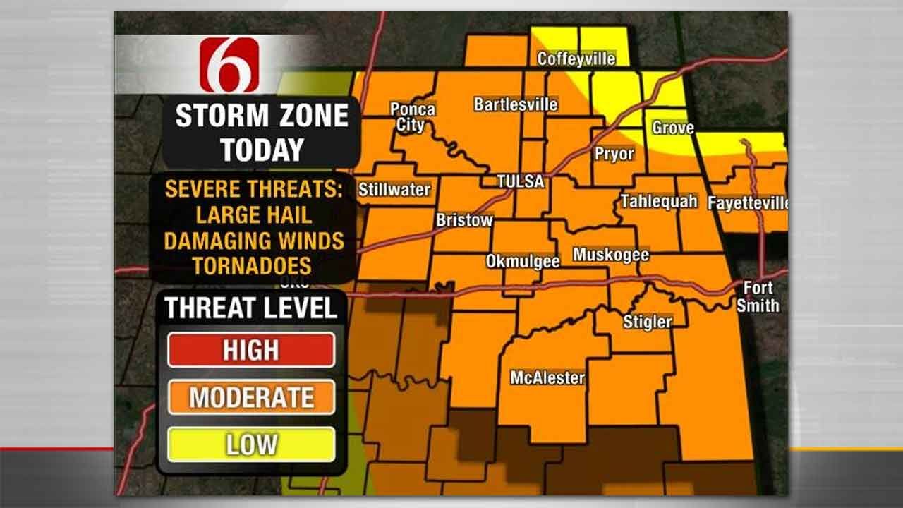 Severe Thunderstorms Likely Across Eastern Oklahoma