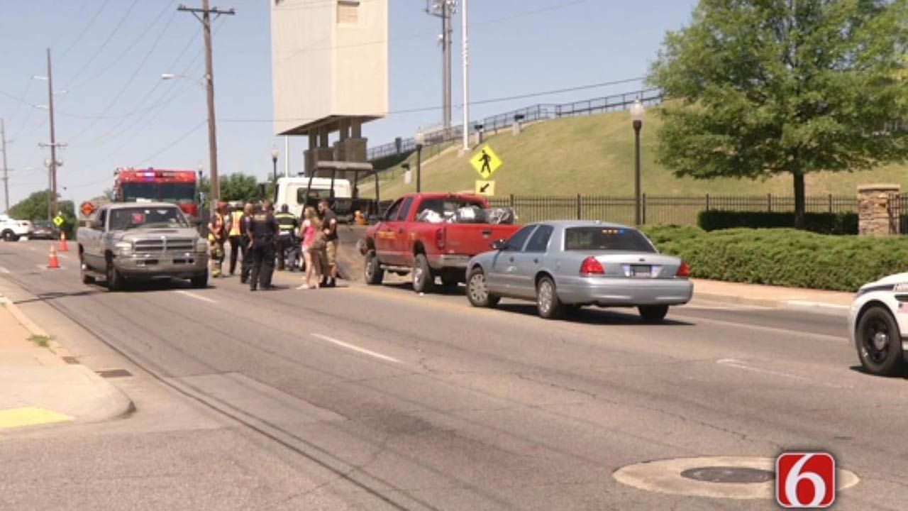Crash In Front Of TU's Stadium Stops Traffic On 11th Street