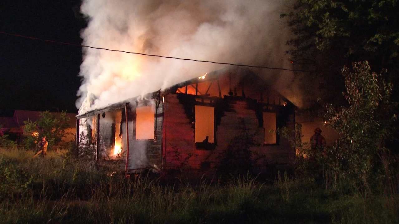 Abandoned Tulsa County Home Destroyed By Fire