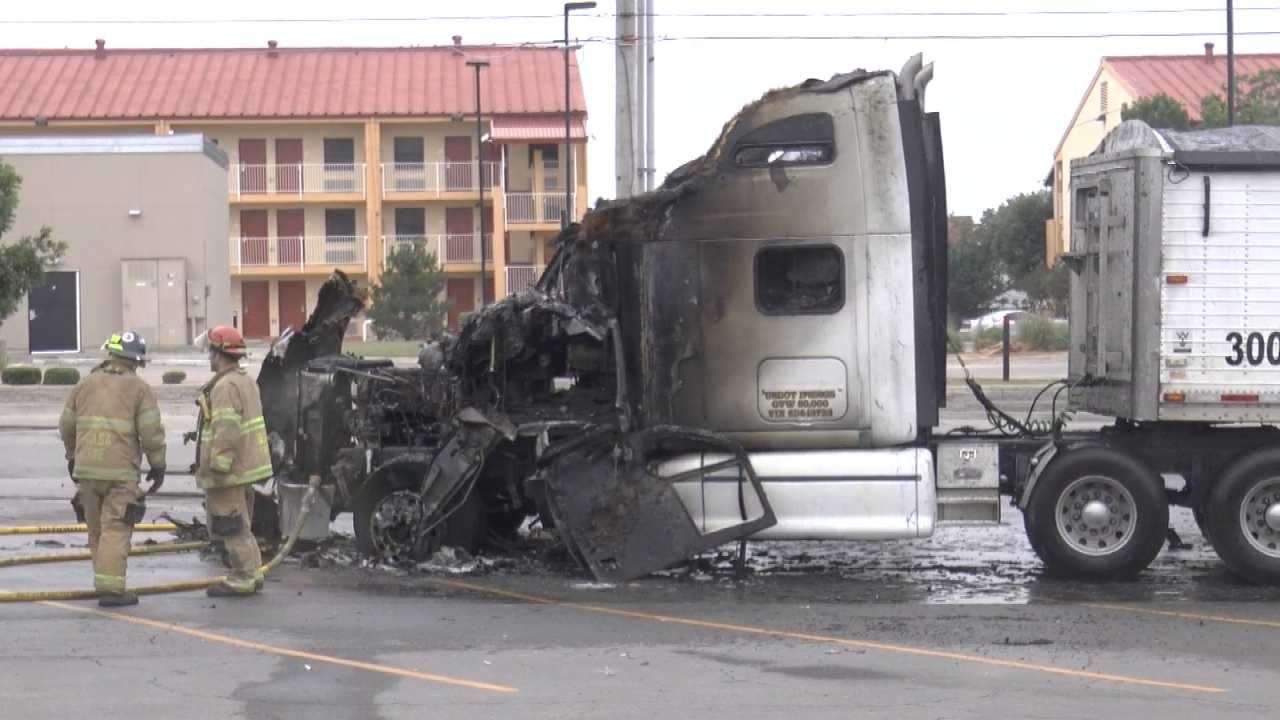 Fire Destroys Truck Parked Near Tulsa Grocery Store