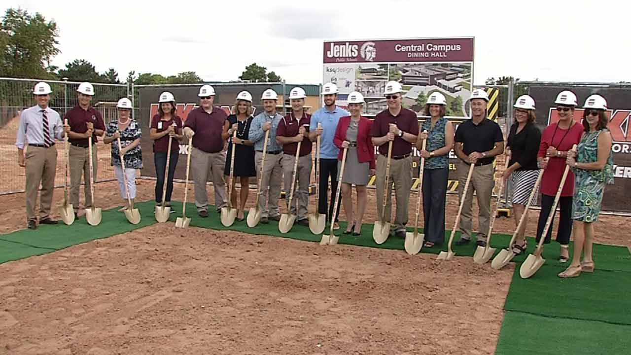 Jenks School Leaders Break Ground For New Dining Hall