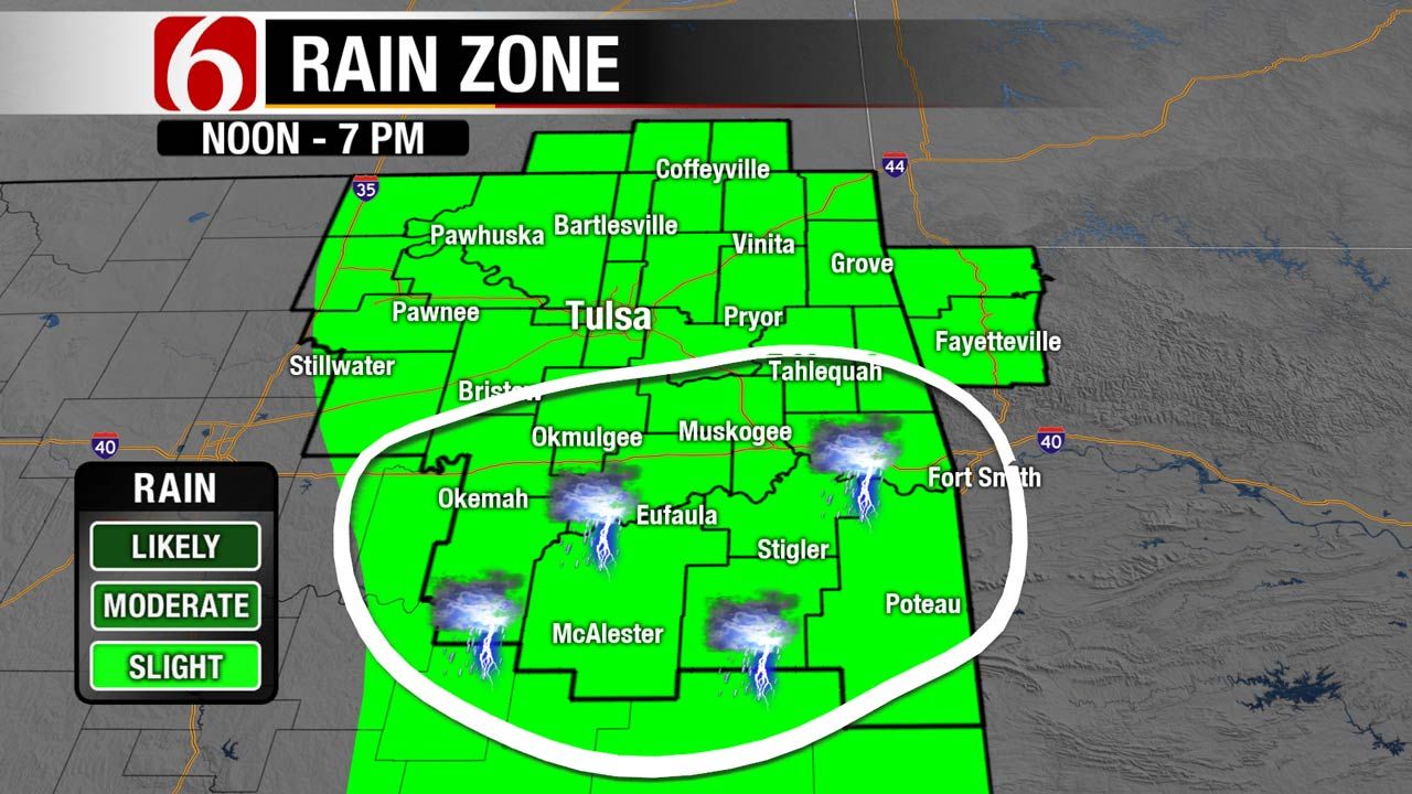 Rain-Cooled Air Keeps NE Oklahoma In The 90s