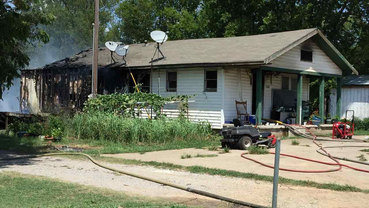 Tulsa, Owasso Firefighters Battle House Fire