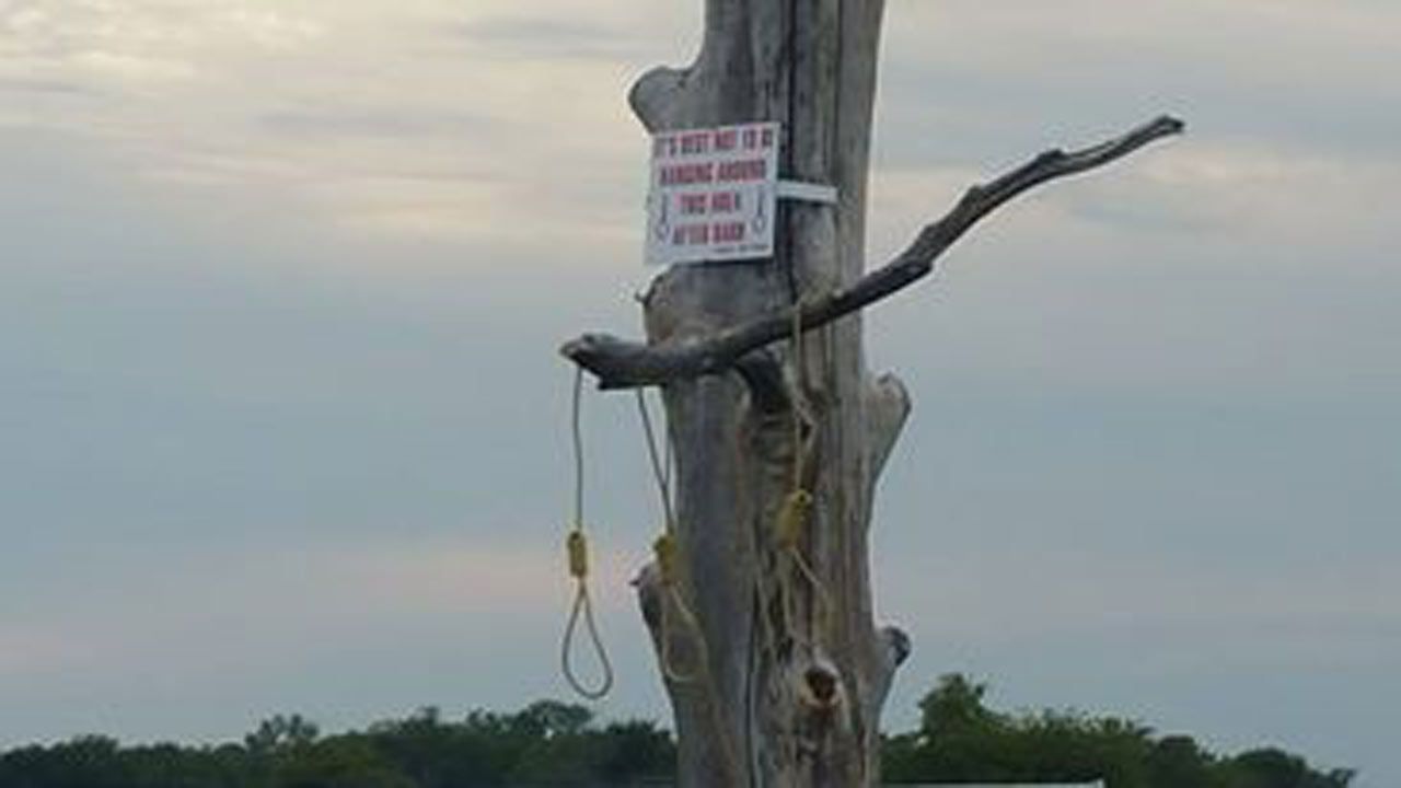 Homeowner Removes Nooses From Warning Sign In Okmulgee County