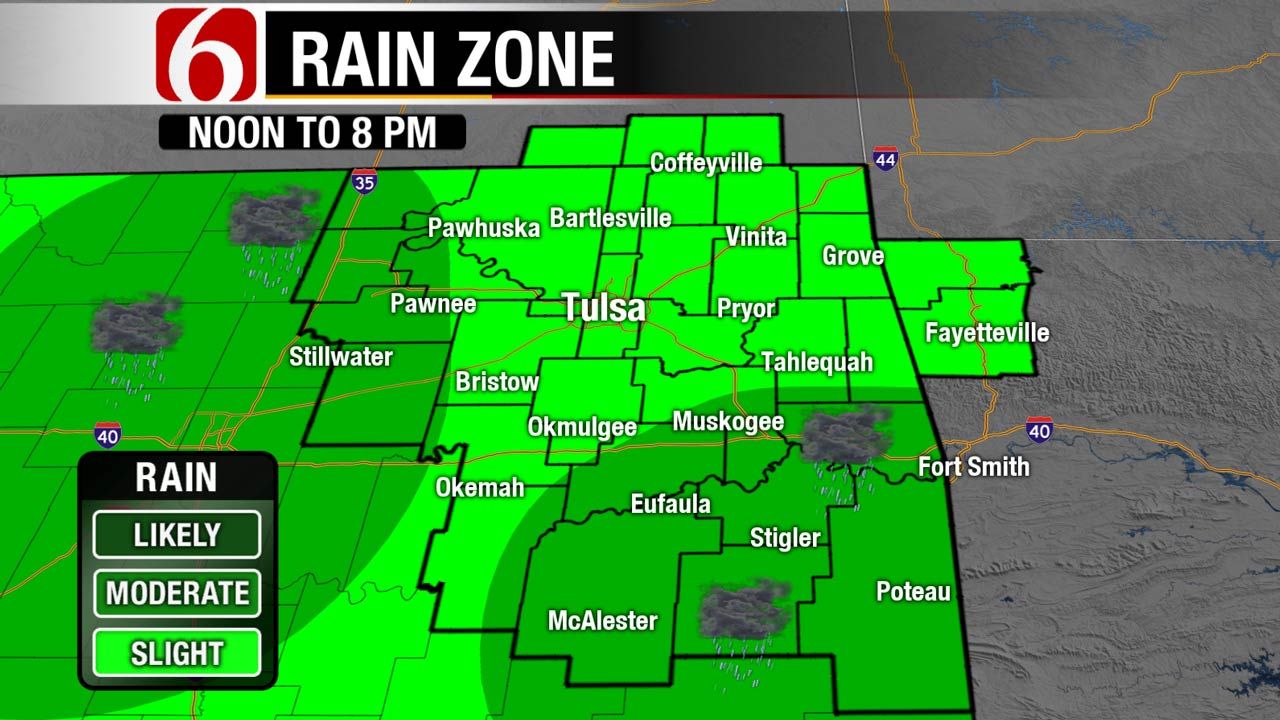 Threat Of Showers, Storms Continues For Eastern Oklahoma