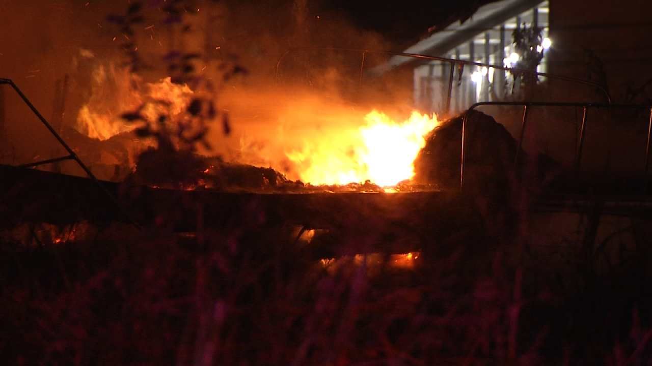 Fire Destroys Boat Stored Outside Sapulpa Building