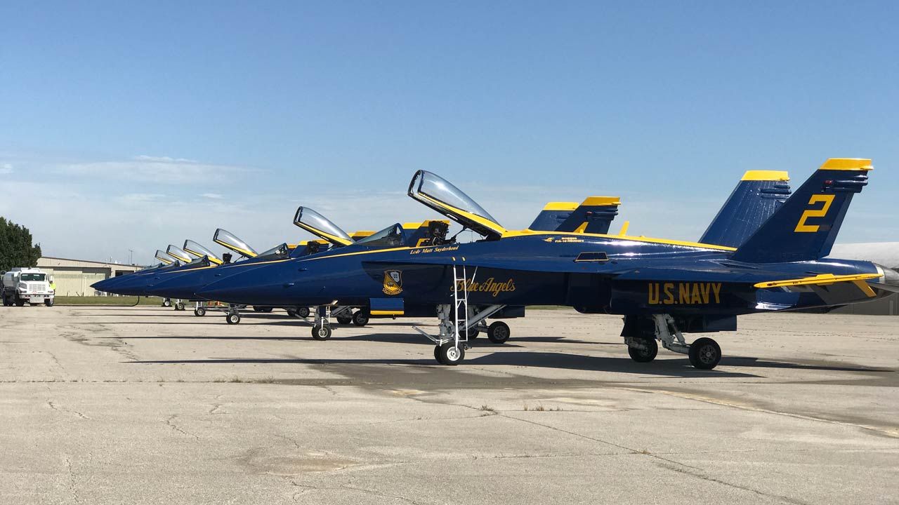 Blue Angels Make Unannounced Pit Stop In Tulsa