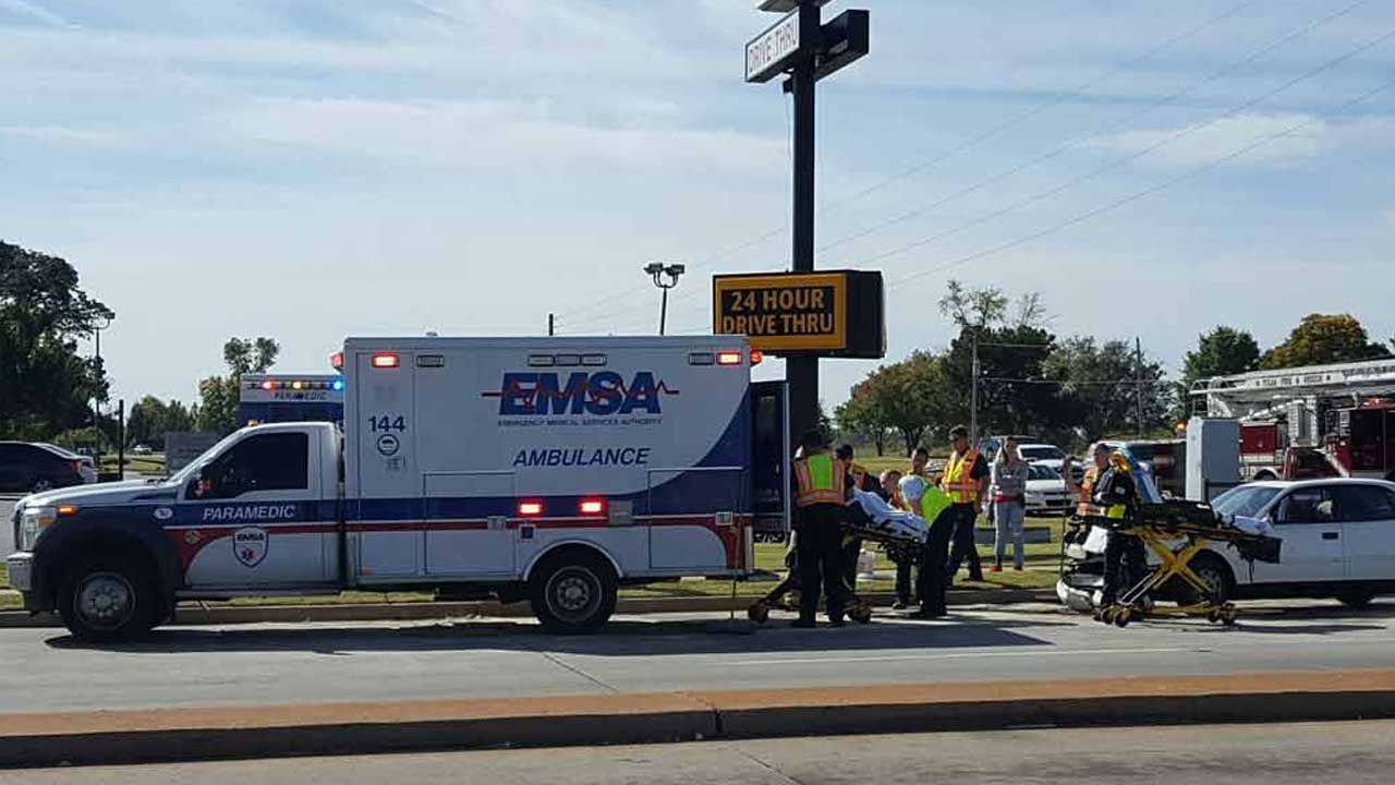Woman Crashes Into Tulsa Ambulance Transporting Patient