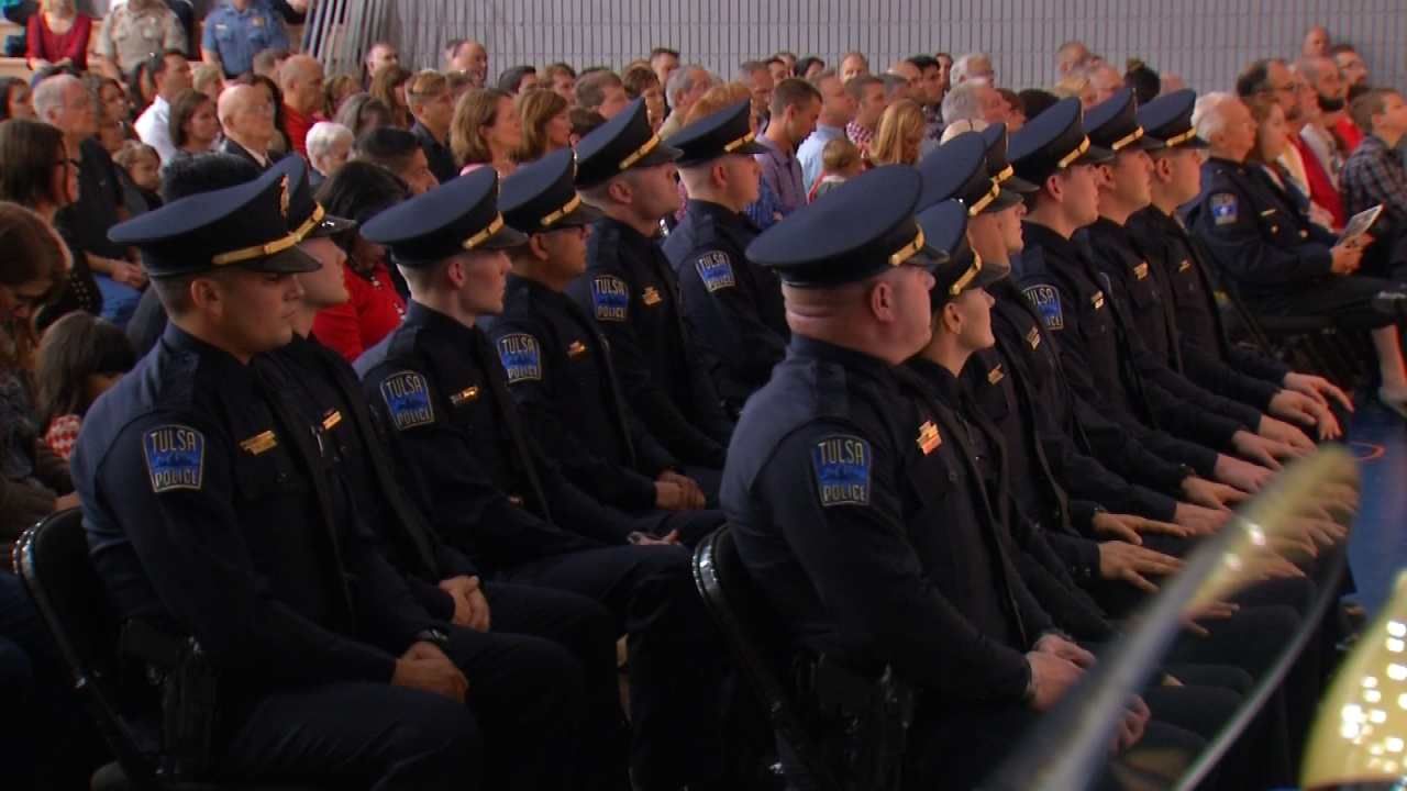 Tulsa Police Welcome 14 New Officers At Graduation Ceremony
