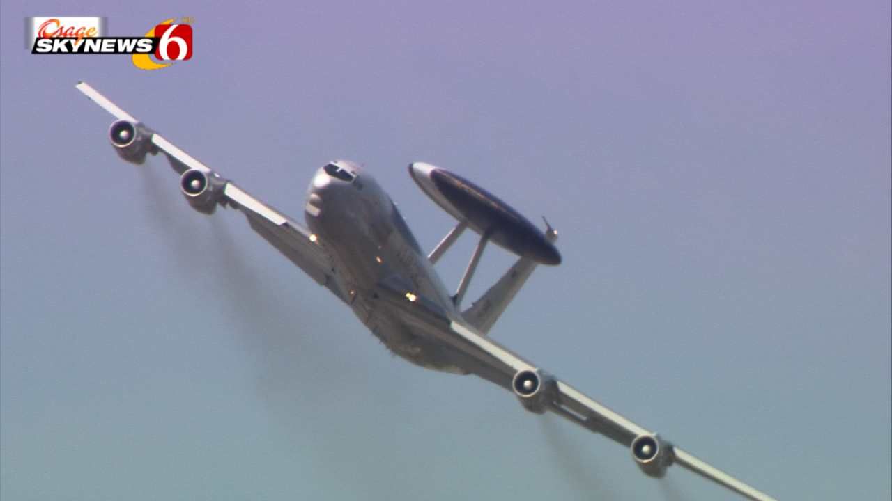 WATCH: US Air Force Jet's Visit To Tulsa Captured By Osage SkyNews 6