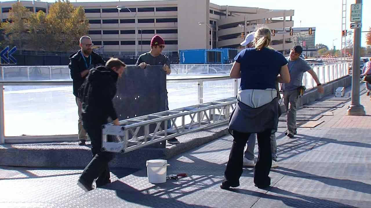 Crews Working On Final Touches For Winterfest