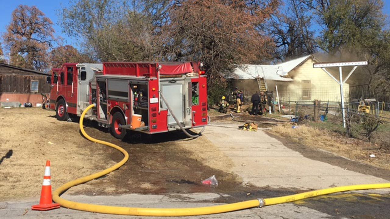 Firefighter Injured Battling Sand Springs House Fire