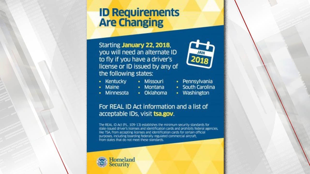 Oklahomans To Need Alternative ID To Pass TSA Checkpoints In 2018