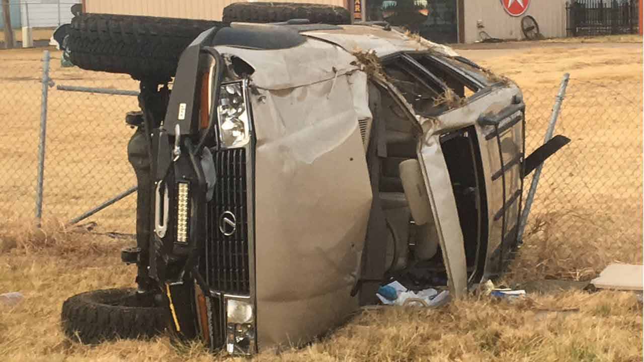 Driver Flips SUV On Tulsa Highway Ramp