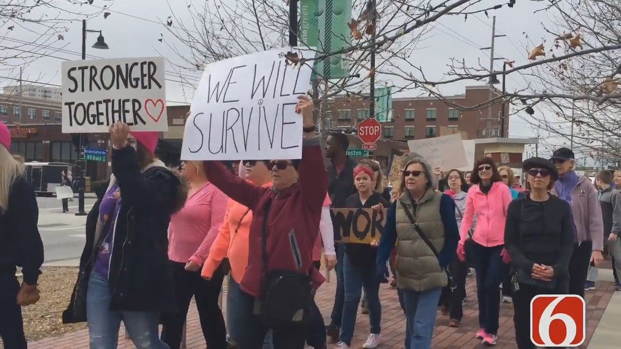 Hundreds Participate Women's March In Tulsa