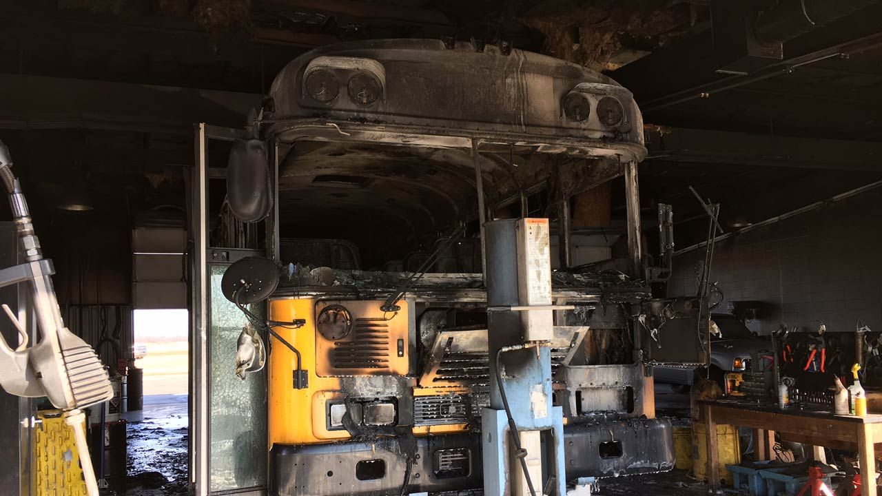 Fire Destroys Bixby School Bus