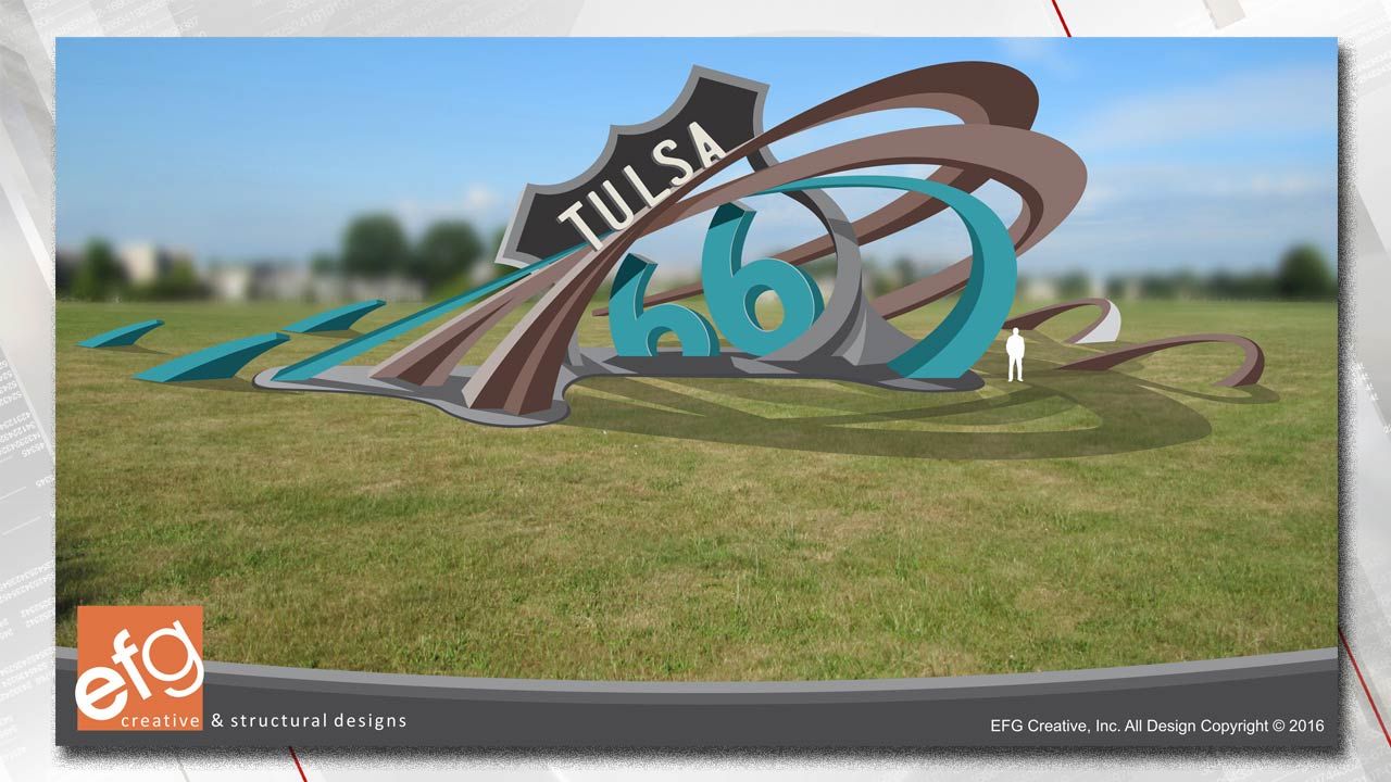 New Route 66 Sculpture Approved For Tulsa's Traffic Circle