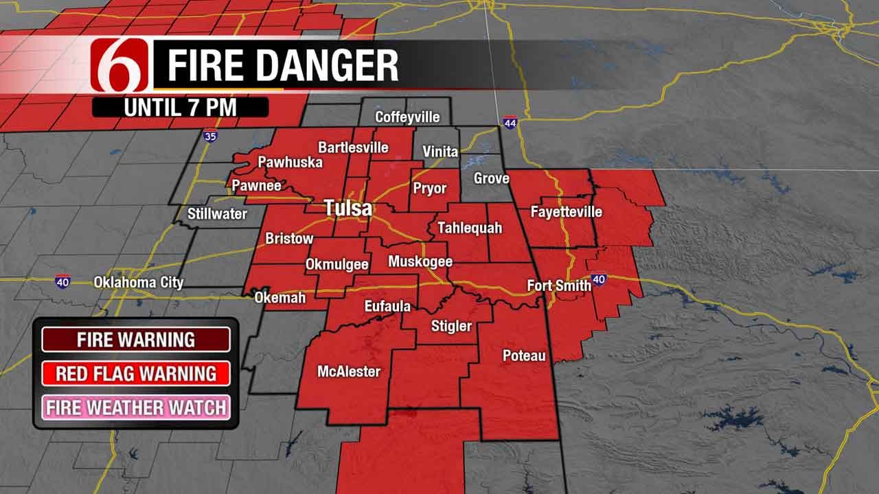 Wildfire Threatening Creek County Homes