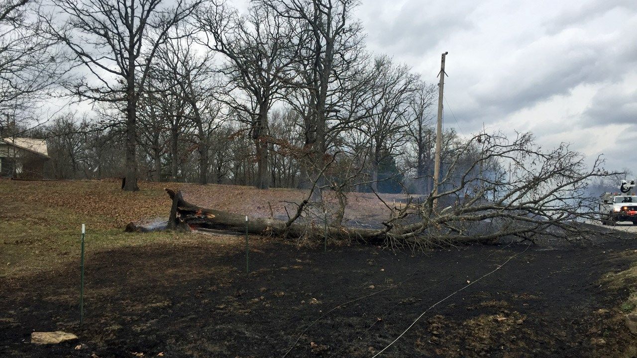 Firefighters Battle Wildfires In Okmulgee County