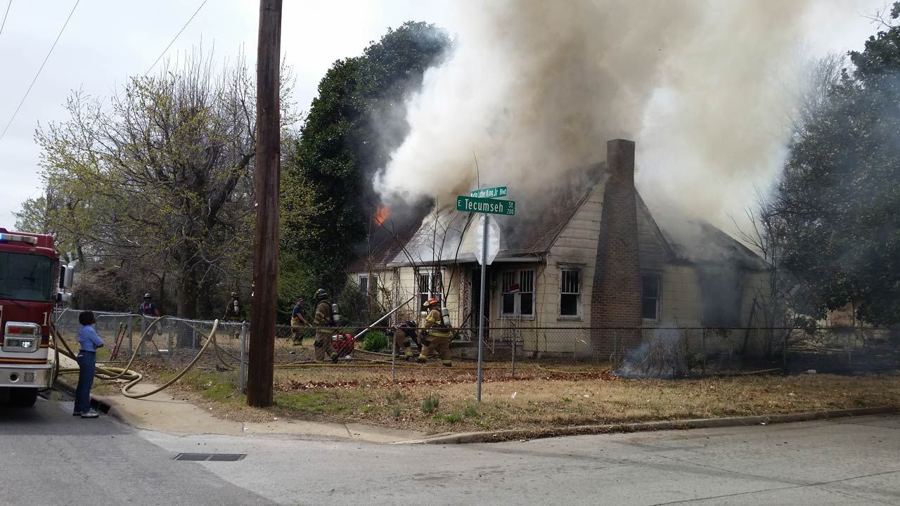 House Fire Creates Huge Plume Of Smoke In Tulsa