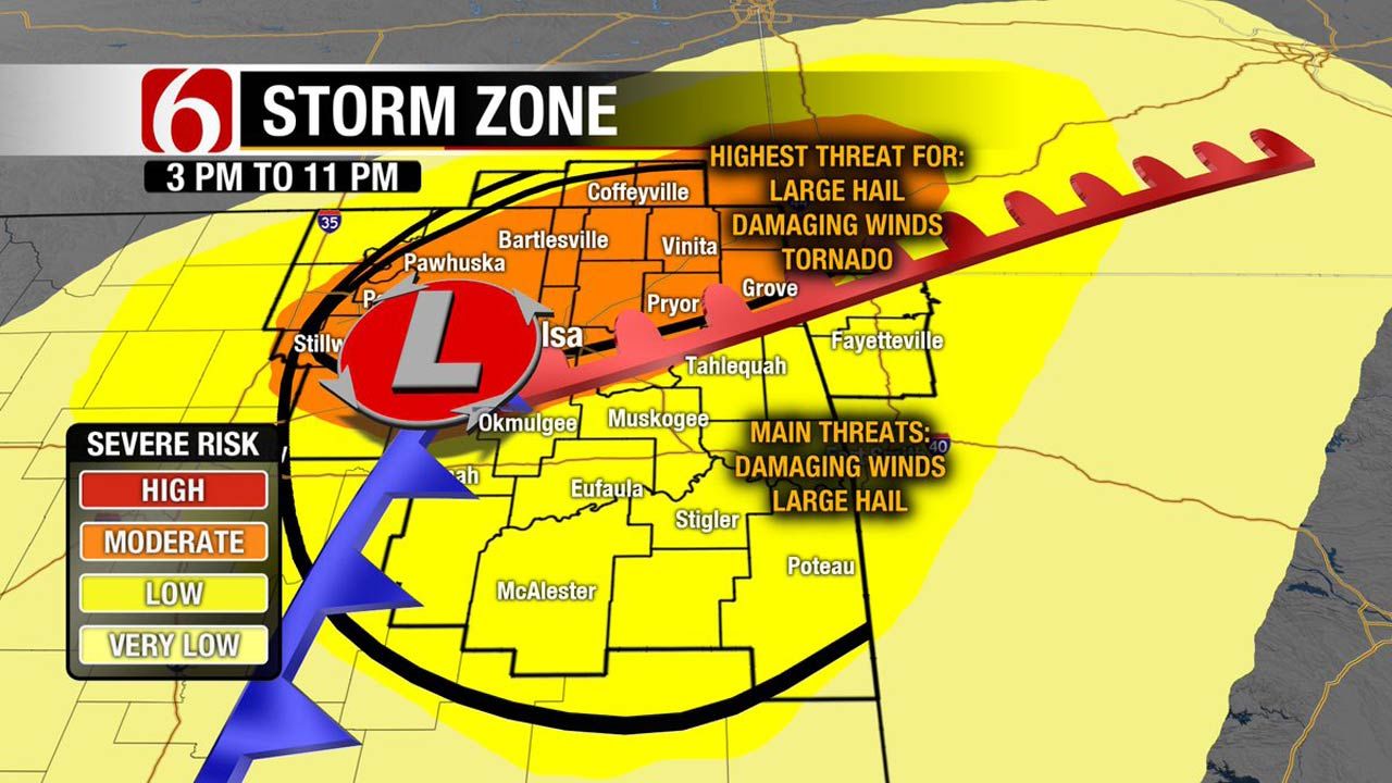 Severe Thunderstorms, Hail Threaten Northeast Oklahoma