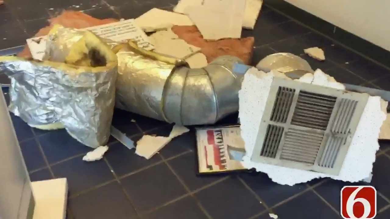 Armed Robber Tackles Tulsa Store Clerk, Escapes Into Ceiling