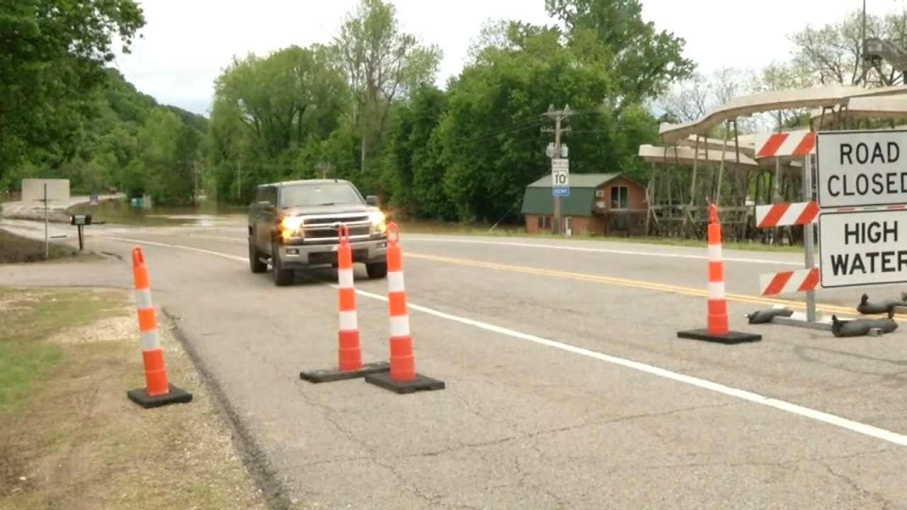 Flood Water Subsides Along Highway 10 In Cherokee County