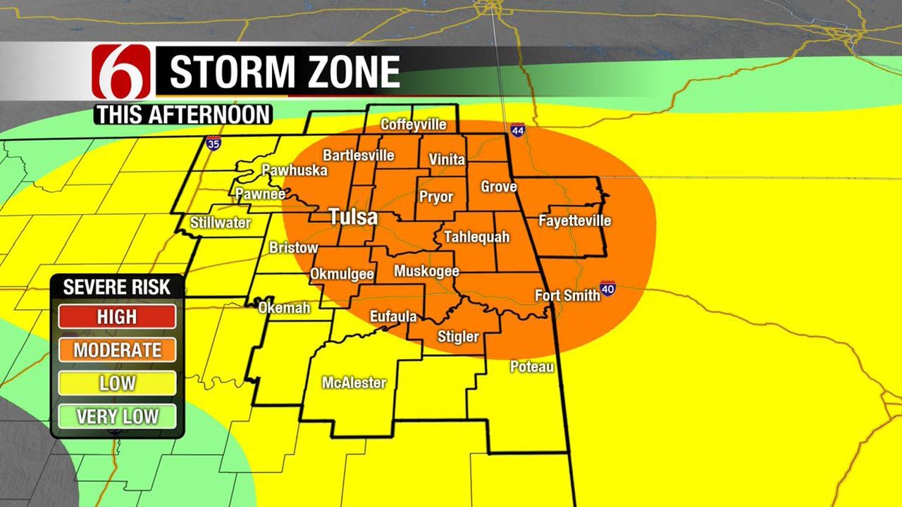 Severe Storms Develop Across Eastern Oklahoma