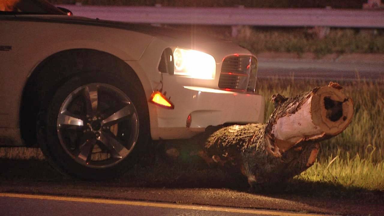 3 Vehicles Crash After Hitting Logs On Highway 75