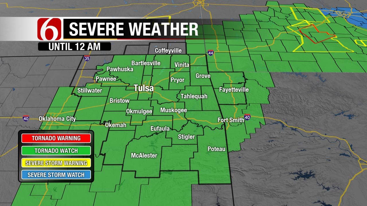 Tornado Watch Issued For Northeast Oklahoma