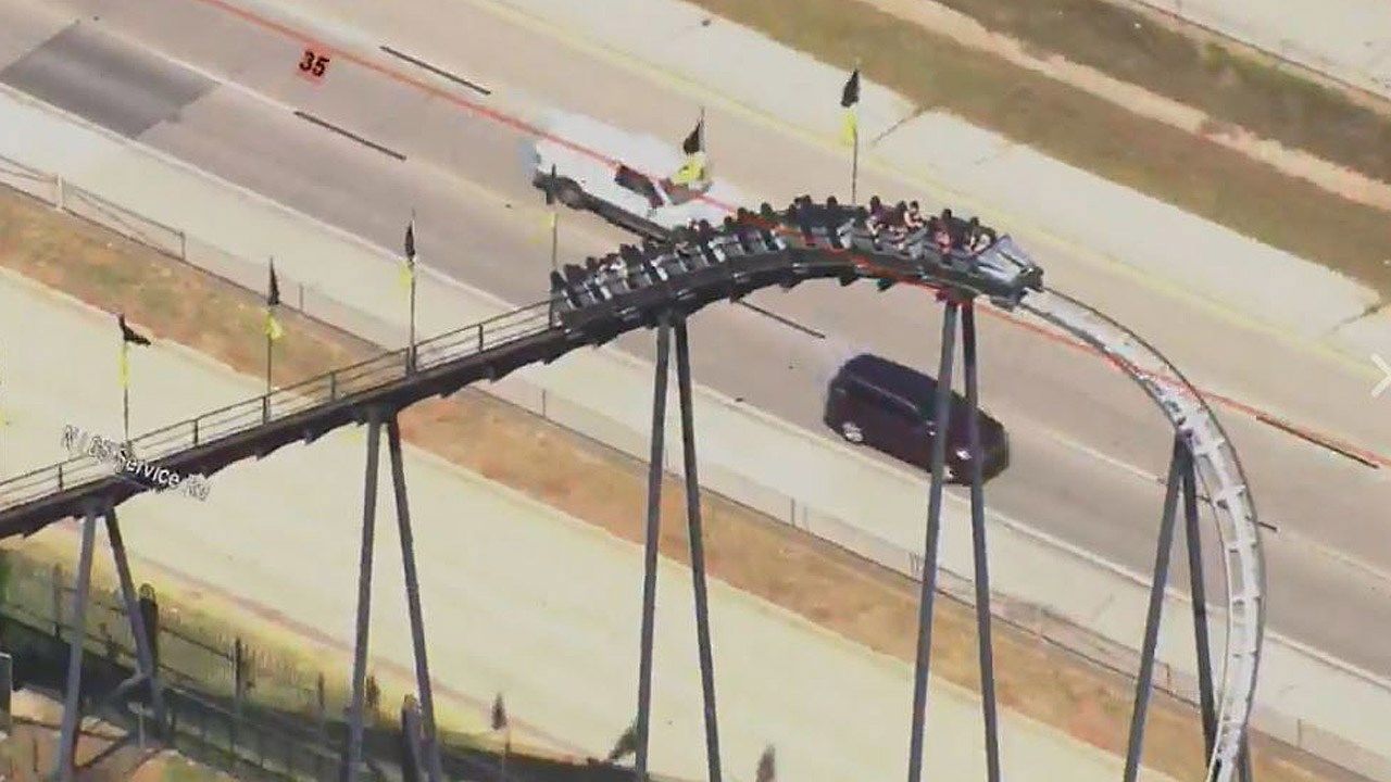 Oklahoma City's Frontier City Roller Coaster Stuck Again