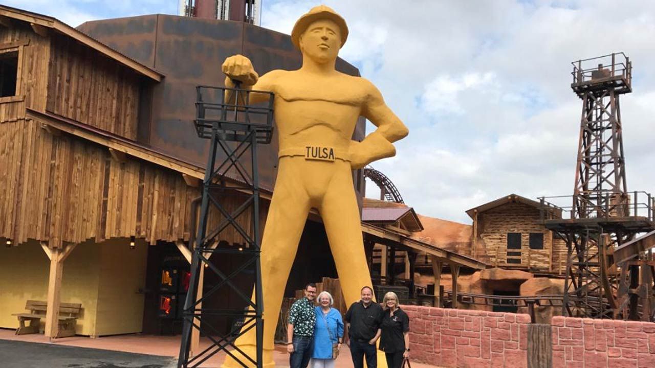 Replica Of Tulsa's Golden Driller Dedicated In France