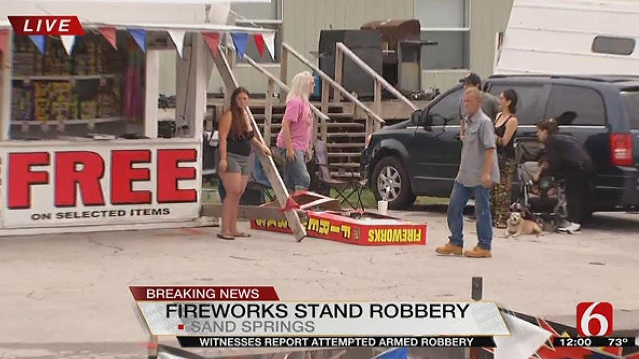 Armed Robbery Suspect Dies In Shootout At West Tulsa Fireworks Stand