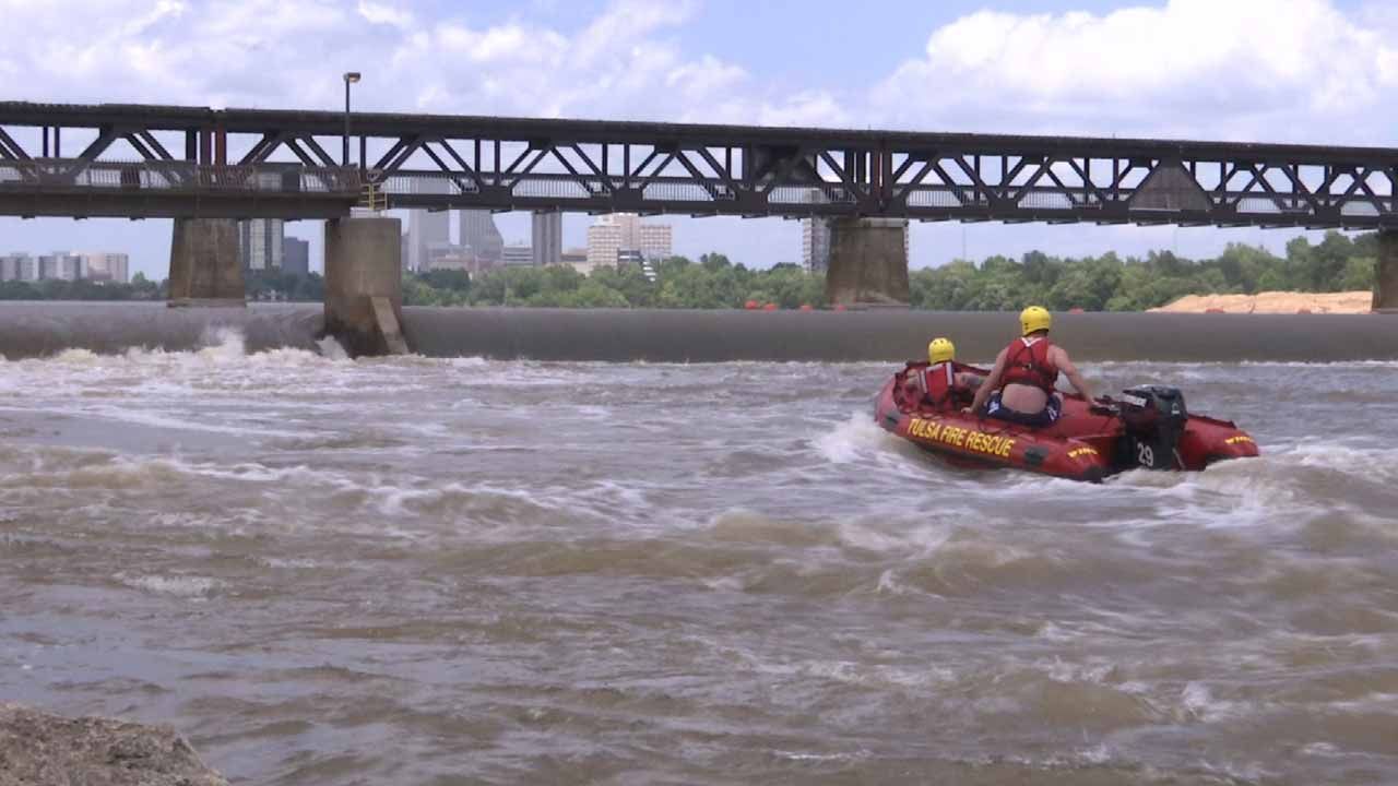 TFD Staging Rescue Boats In Arkansas River For Freedom Fest