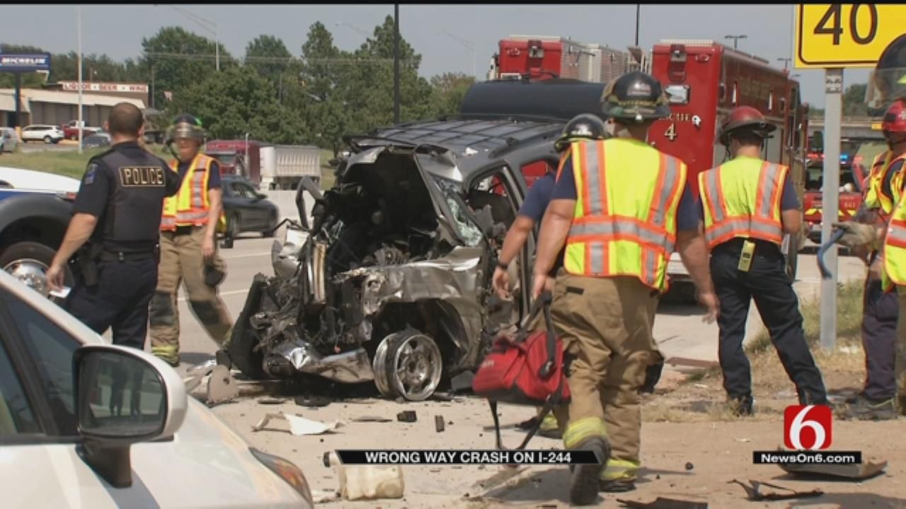 OHP: Wrong-Way Driver Dies One Day After Hitting Truck On Tulsa Highway
