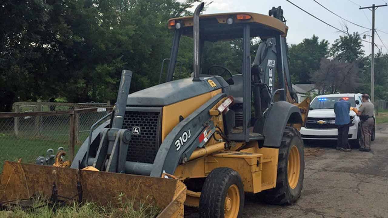 Deputies: Stolen Backhoe Ride Leads To 3 Arrests In Turley