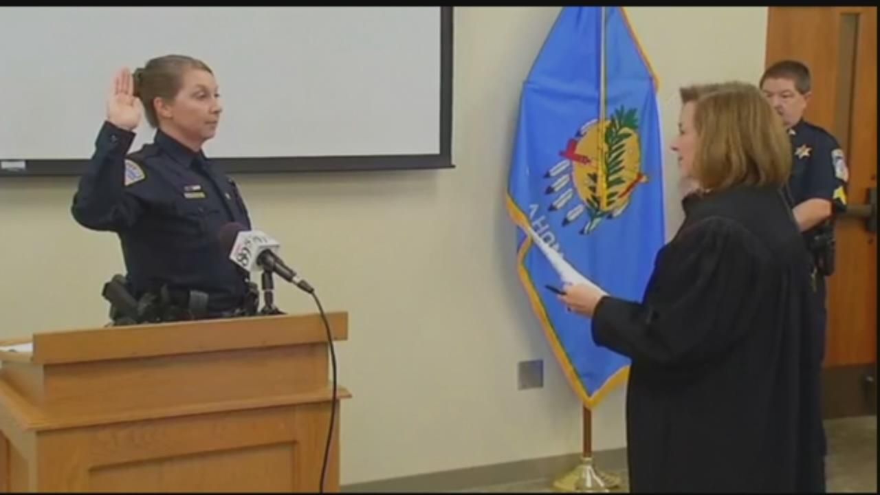 Betty Shelby Sworn In As Rogers County Sheriff's Reserve Deputy