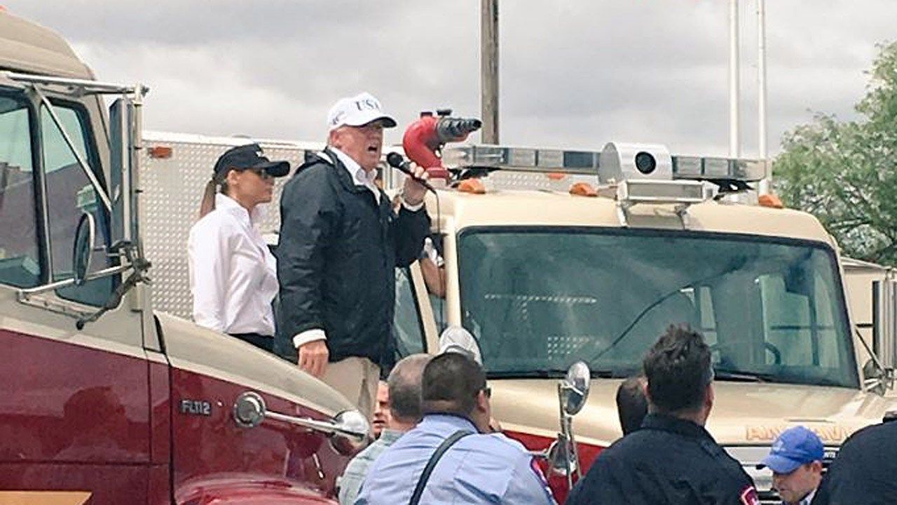 Trump Visits Texas In Wake Of Harvey