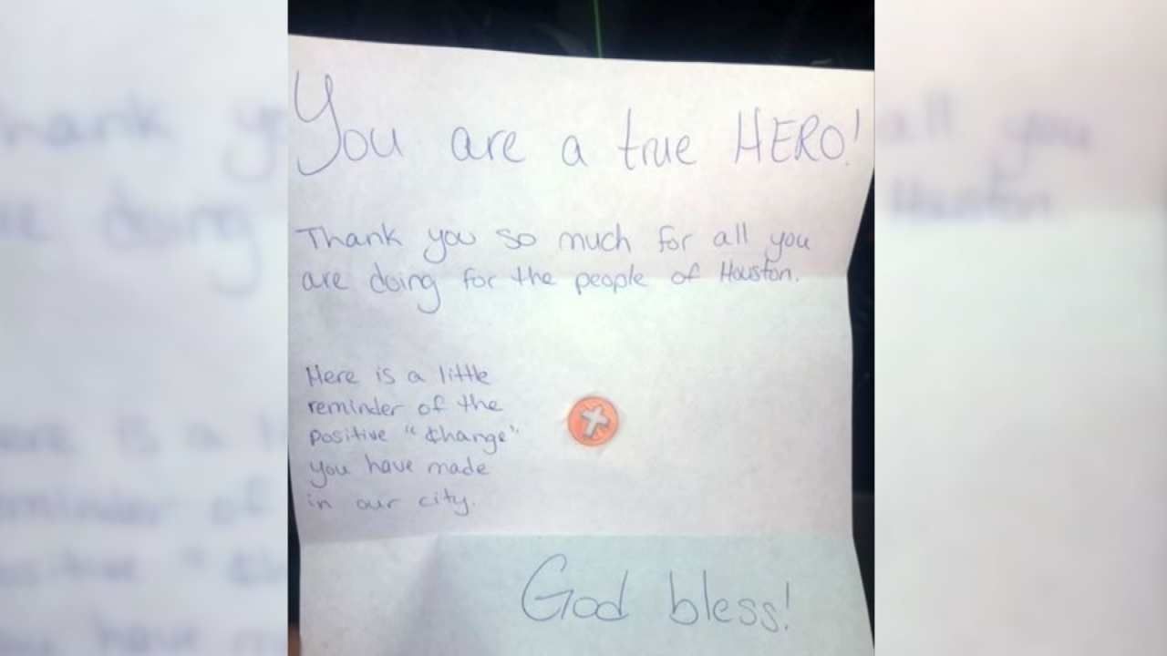 OKC Firefighters Get Special Thanks From Young Texas Hurricane Victims