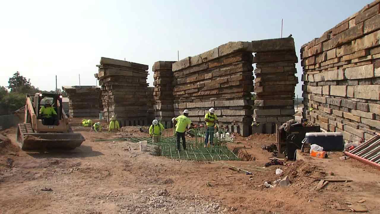 Progress Being Made On Entrance Way Into Tulsa's Gathering Place
