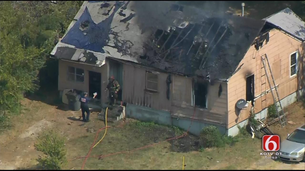 Fire Breaks Out At Tulsa Home