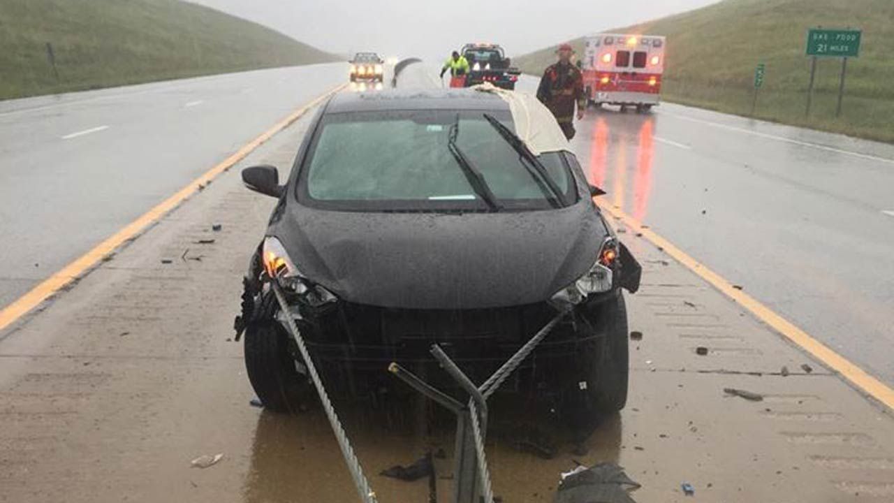 Car Crashes Into Volunteer Fire Engine In Pawnee Co. Flash Floods